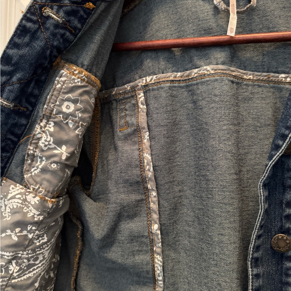 Free People Dark Blue Jean Jacket - Picture 3 of 3